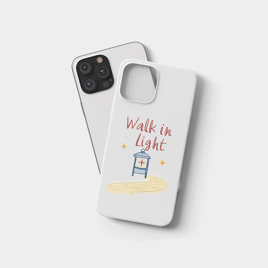 Walk in Light Lantern White Phone Case