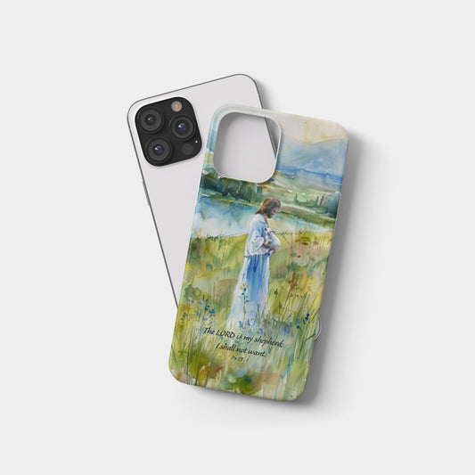 Good Shepherd Pastel Watercolor Phone Case – Psalm 23:1