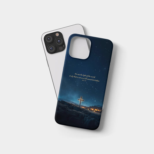 City on a Hill Night-Sky Phone Case – Matthew 5:14