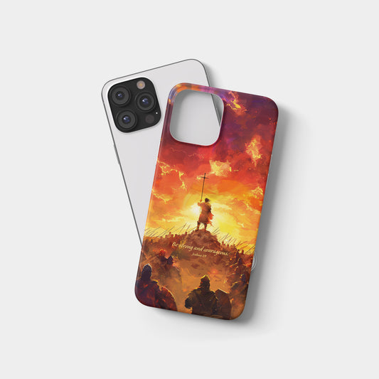 Be Strong & Courageous Warrior Phone Case – Joshua 1:9
