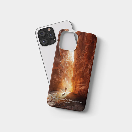 No Evil Canyon Bible-Verse Phone Case – Psalm 23:4