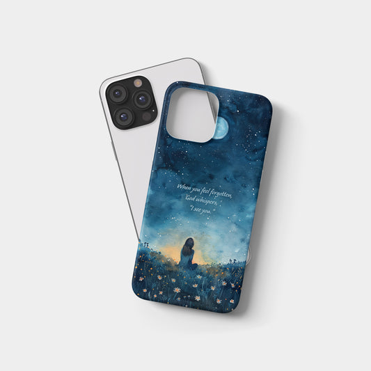 God Sees You Night‑Sky Phone Case