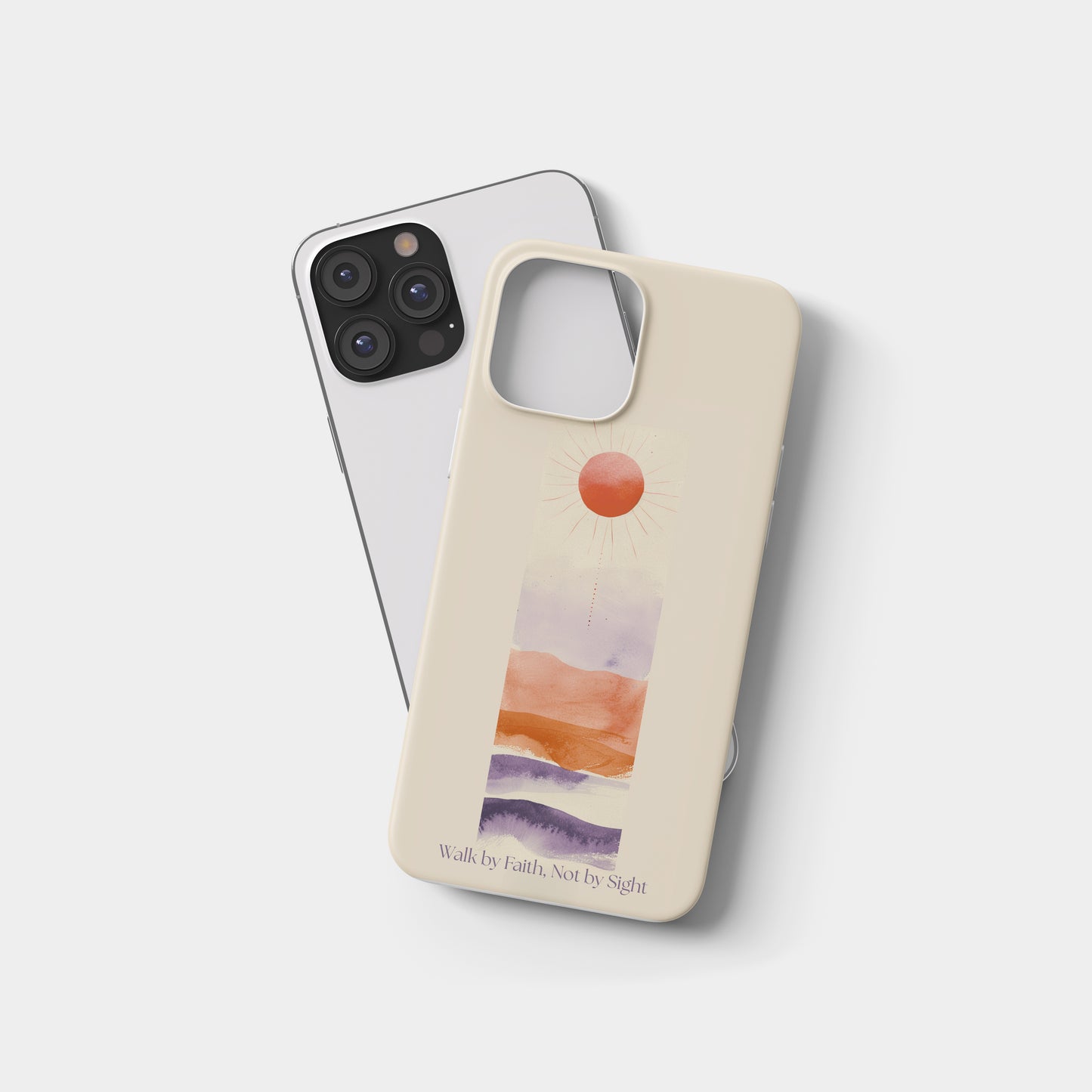 Walk by Faith Abstract Sunrise Phone Case – 2 Cor 5:7