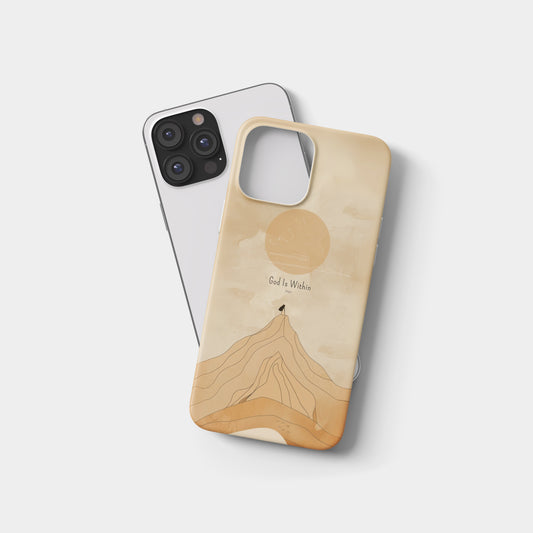 God Is Within Her Mountain Sunrise Phone Case