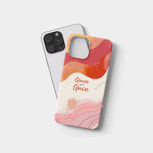 Grace upon Grace Abstract Pastel Phone Case – John 1:16